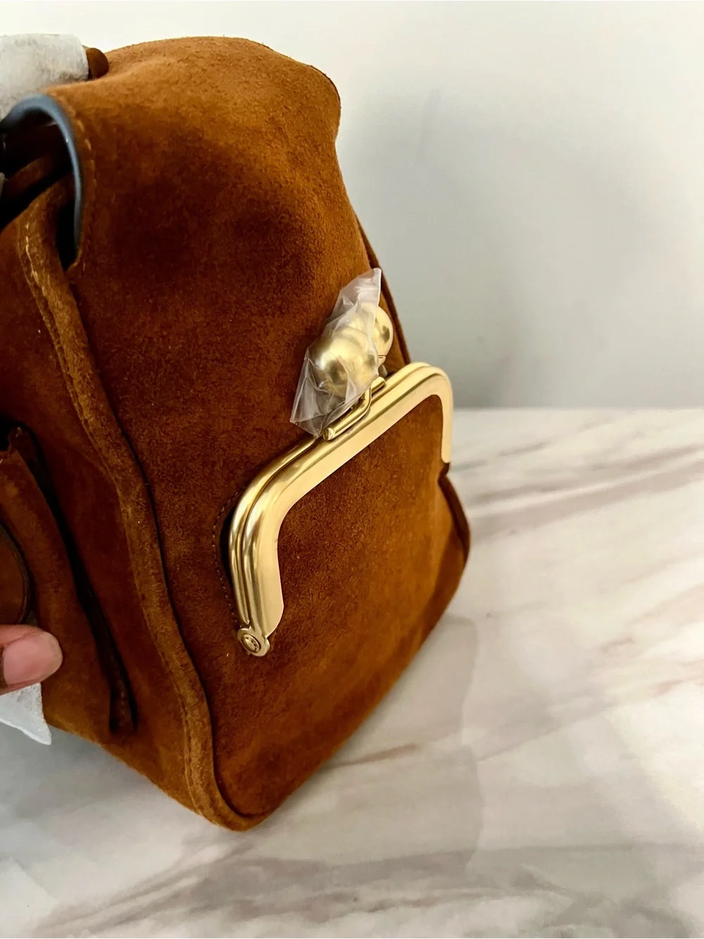 BNWT COACH BROWN SUEDE HAVERSCK